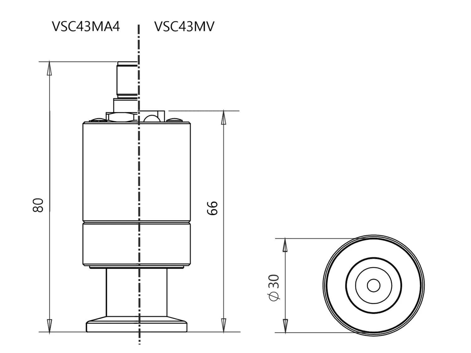 Thyracont VSC43 transmetteur de vide Piezo 1400 à 1 mbar analogique