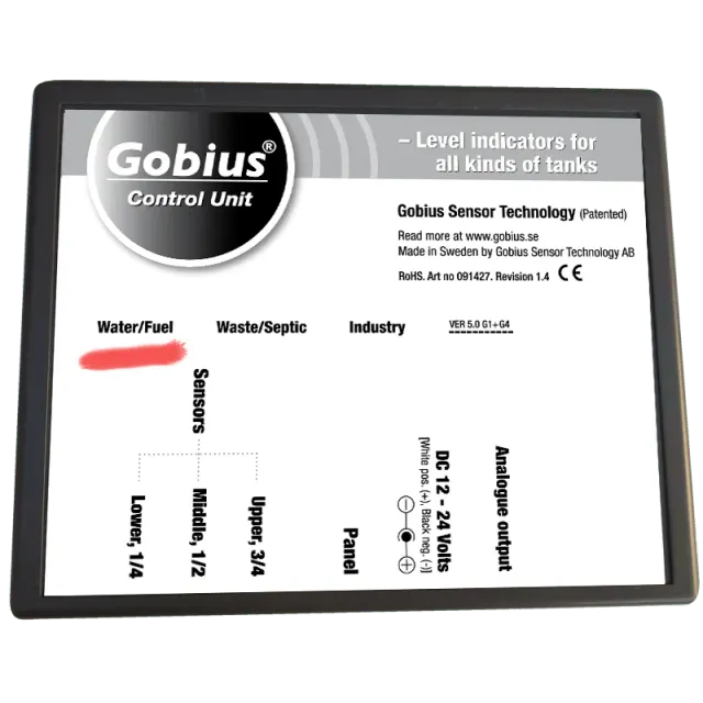 Gobius 1/4 boîtier contrôle capteur niveau réservoir v5.0