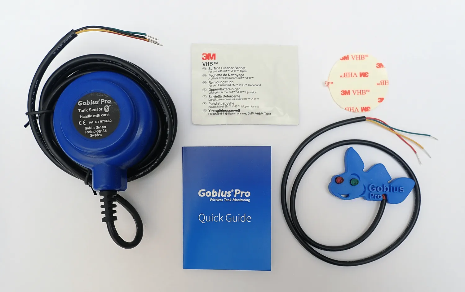 Gobius Pro kit capteur niveau 2 capteurs Bluetooth 12-24V