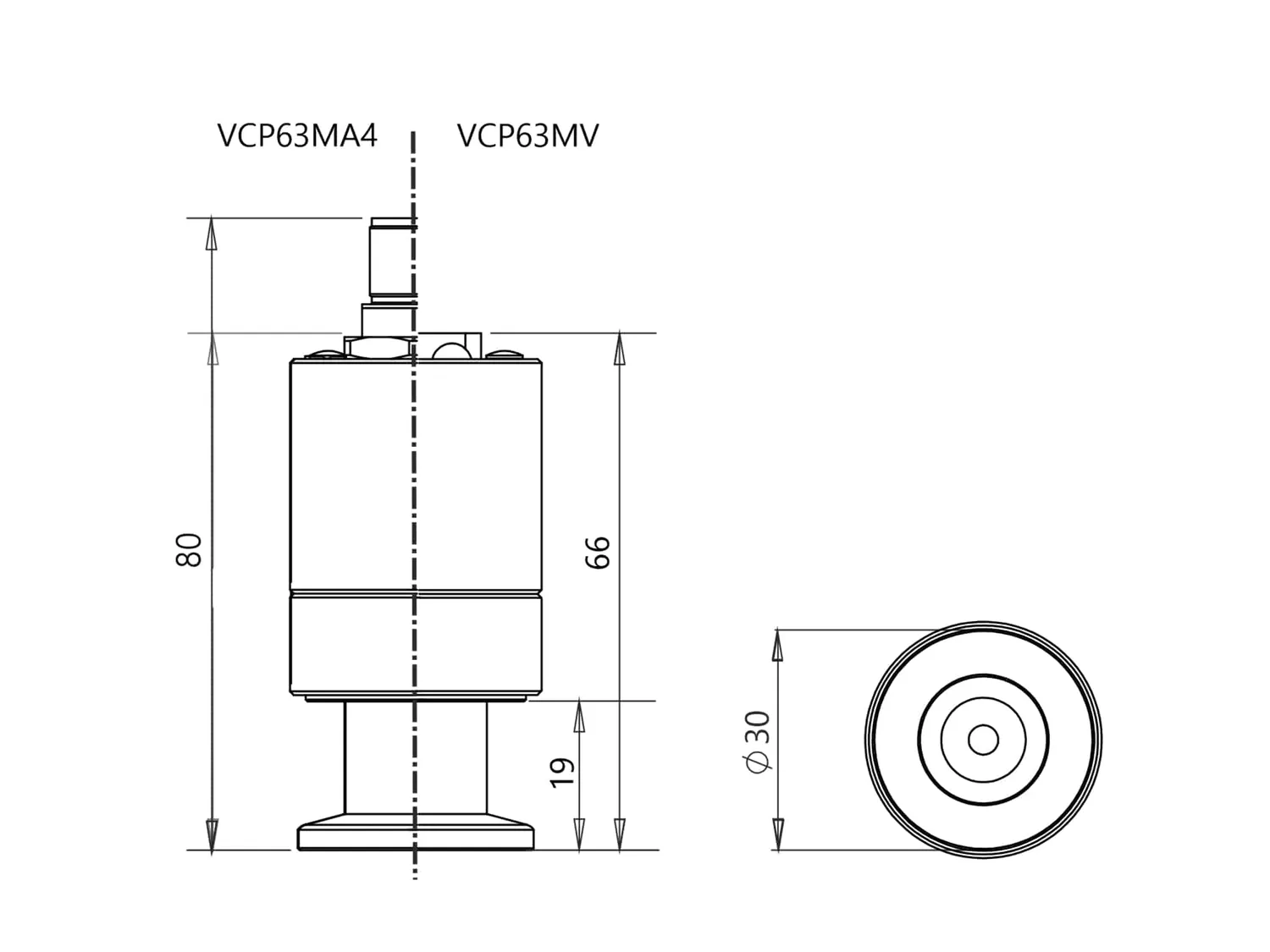 Thyracont VCP63 transmetteur de vide Pirani corrosif analogique