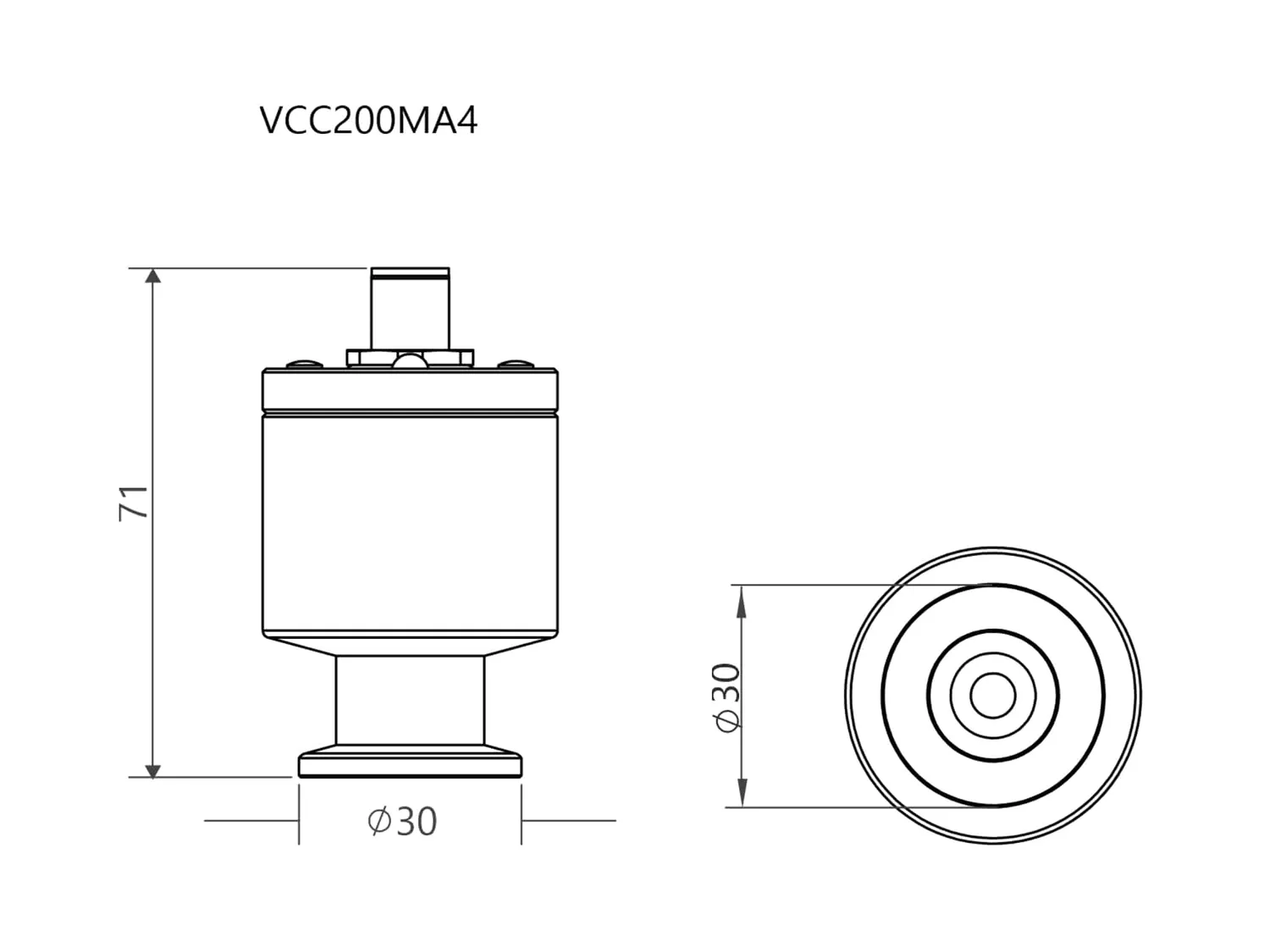 Thyracont VCC200 transmetteur de vide capacitif 200 à 0,1 mbar