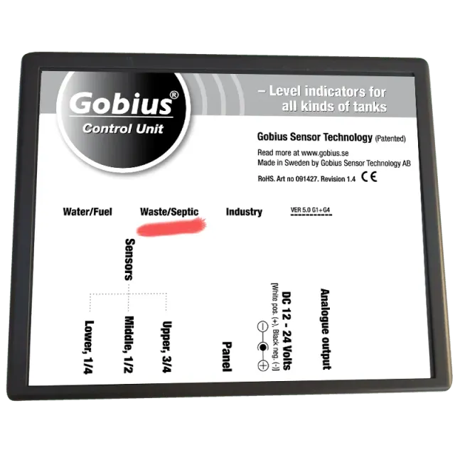 Gobius 1/4 unité de contrôle capteur eaux usées calibration auto