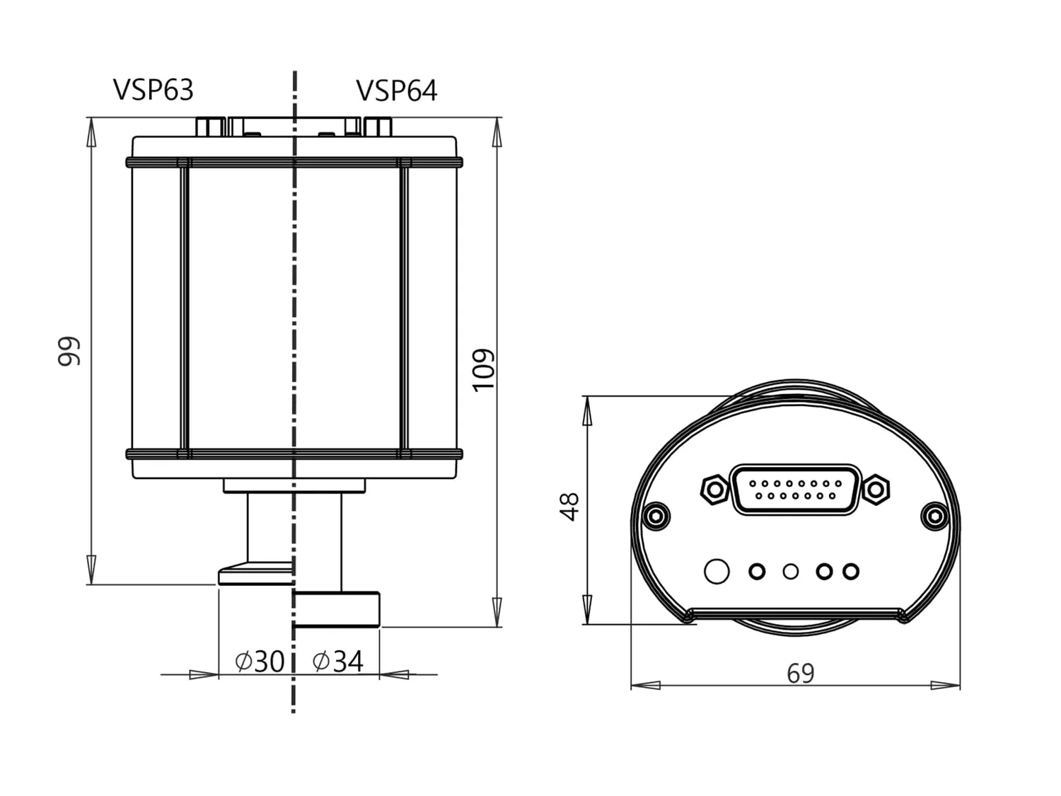 Thyracont Smartline VSP capteur vide 1000 à 1e-4 mbar