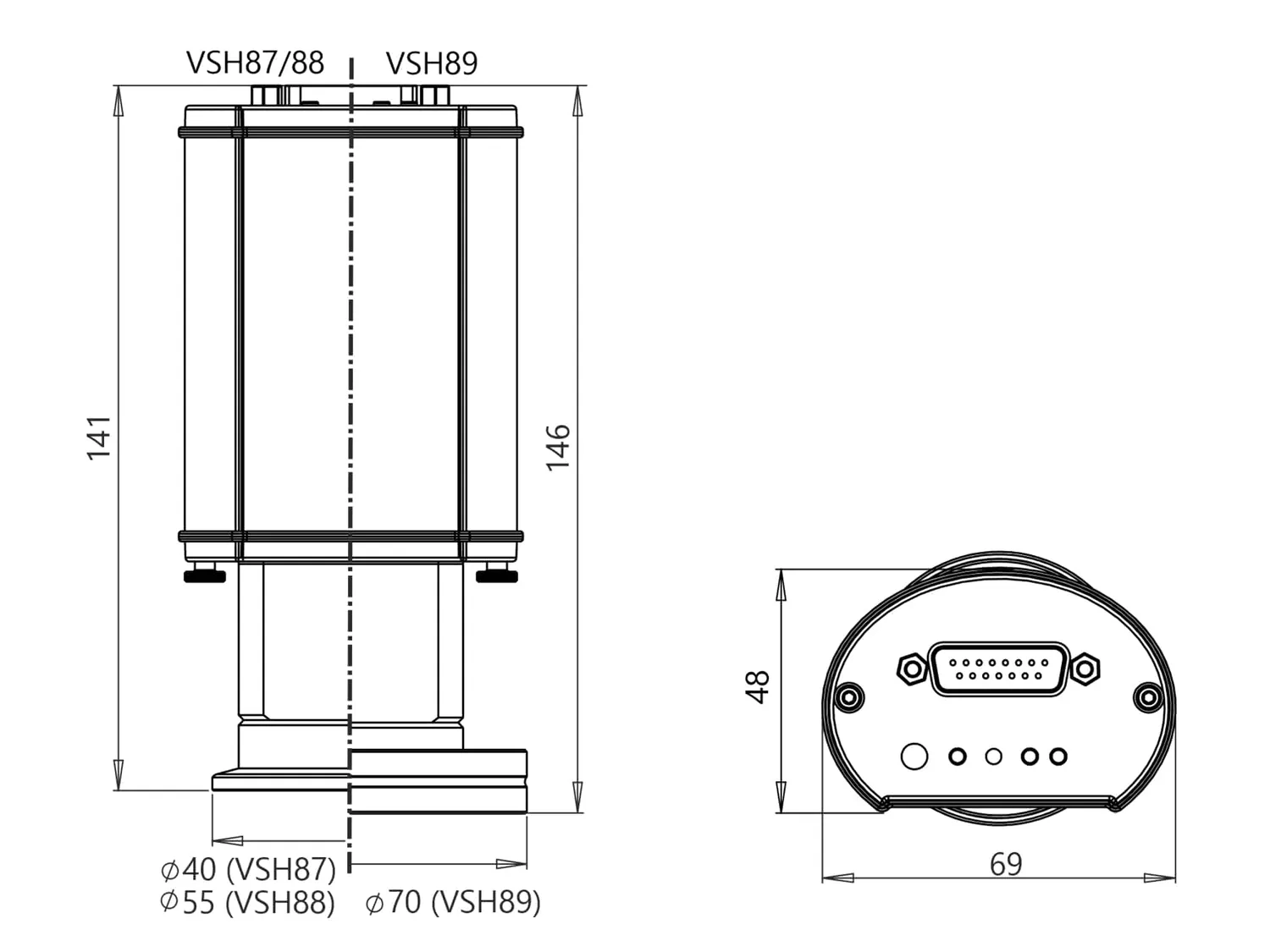 Thyracont Smartline VSH capteur vide 1000 à 5e-10 mbar