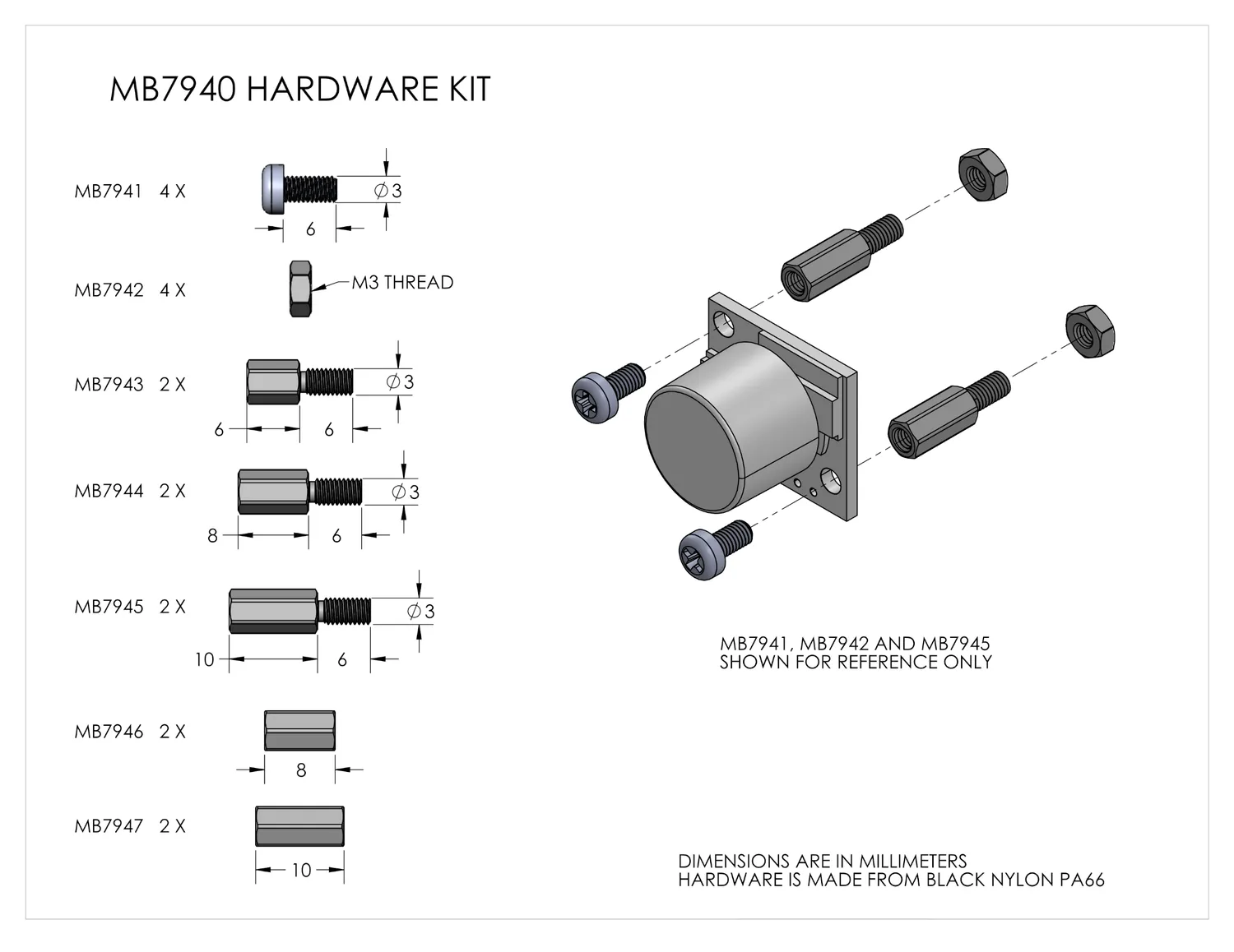 Maxbotix MB7940 kit fixation capteur ultrasons EZ